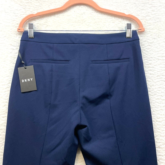 DKNY Pants Womens Small Blue Straight Leg Mid Rise Pockets Trousers Casual - Picture 5 of 10